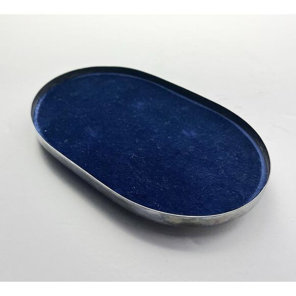 1990s Atlantis “Chartres” Crystal Oval Box & Silverplate Lid 7” Signed - Picture 10 of 12